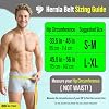 BLITZU Inguinal Hernia Support Belt for Men & Women, Adjustable Left or Right Side Hernia Truss with Removable Compression Pad, Slim Groin Support Belt for Everyday Wear Black S-M