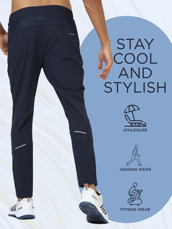 Image of JOLGER Premium Track & Jogger Pants for Men - Style and Performance with Light Weight, Sweat-Wicking Fabric - Perfect for Workouts, Casual Outings Trendy Athletic Wear with Reflective Zipper Pockets