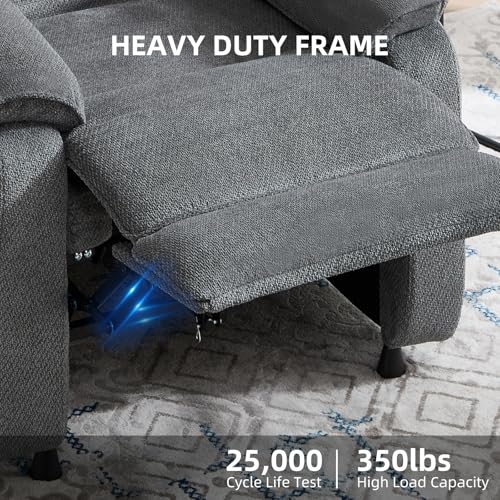 Sillón reclinable eléctrico Gris oscuro miniatura 5