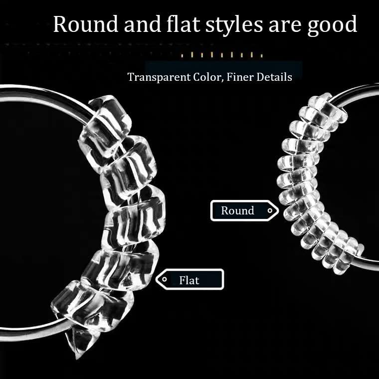 Invisible Clear Spiral Ring Size Adjuster Set (Pack of 6)