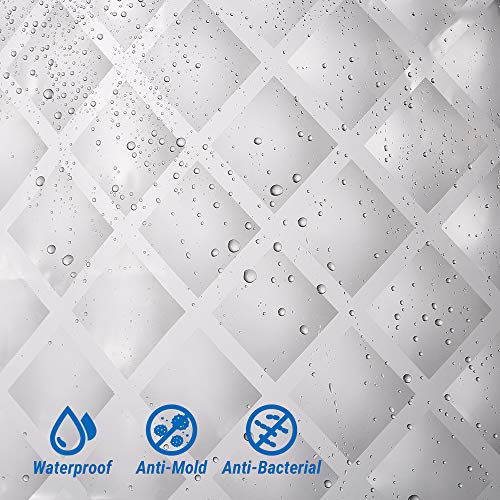 ecooe Douchegordijnen 3D waterkubus douchegordijn transparant 100% Eva-materiaal waterdicht anti-schimmel, 180 x 200 cm… - Image 6