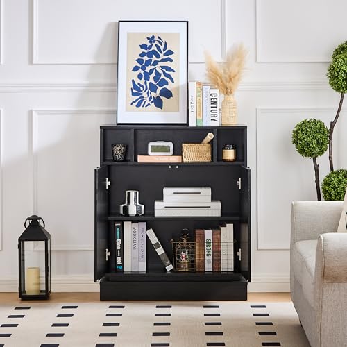 Image of 31.7'' Mid Century Modern Accent Sideboard Storage Cabinet