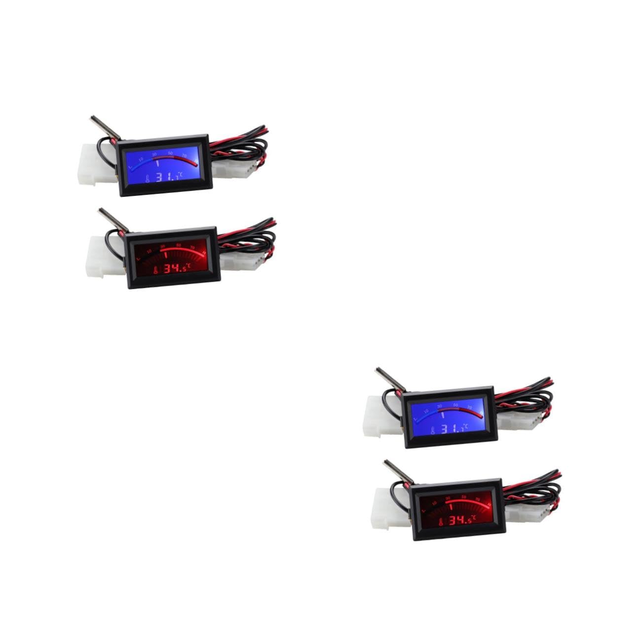 Zerodeko 2 Set Termometro Incorporato Frigo Monitoraggio Della Temperatura Domestica Termometro Cucina Termometri Per Cucina Termometro Per La Casa Termometro Digitale Con Sonda 2 Pezzi*2