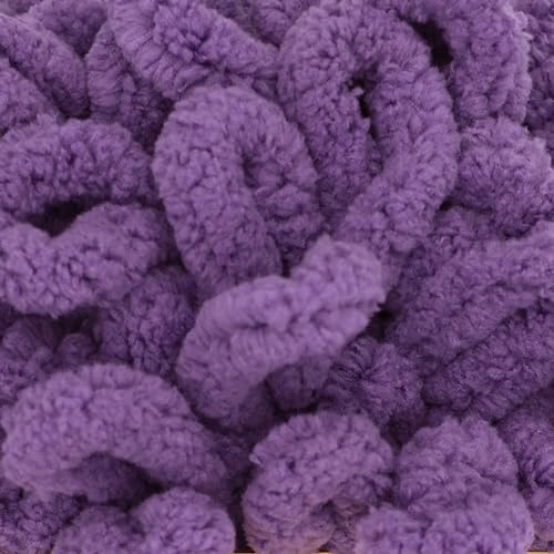 JubileeYarn Fun Finger Loops Yarn - Polyester Jumbo Weight Loop Yarn - 100g/Skein - Grape Compote - 6 Skeins - Image 2