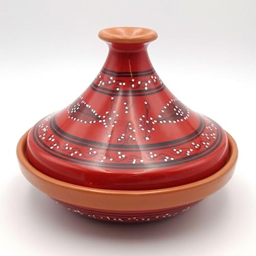 Tajine individuel évasé Tatoué Rouge - D 22 cm