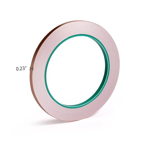 Miniatura 3 de Selizo Paquete de 6 cintas de aluminio de cobre con adhesivo conductor para blindaje EMI circuitos de papel reparaciones eléctricas conexión a tierra