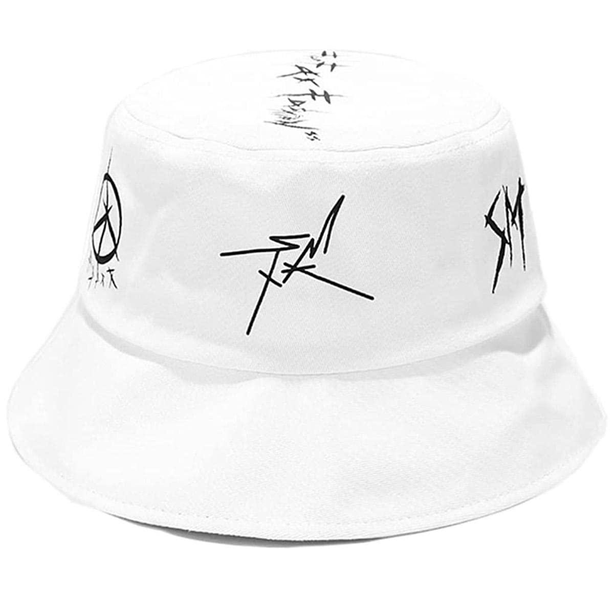 TBSCWYF Sombrero del Pescador Unisex Algodón Plegable Bucket Hat Al Aire Libre Visera Sombrero de Sol de Playa para Senderismo Camping Hombres Mujer Funky Impresión Pescador Plegable Cubeta Gorra