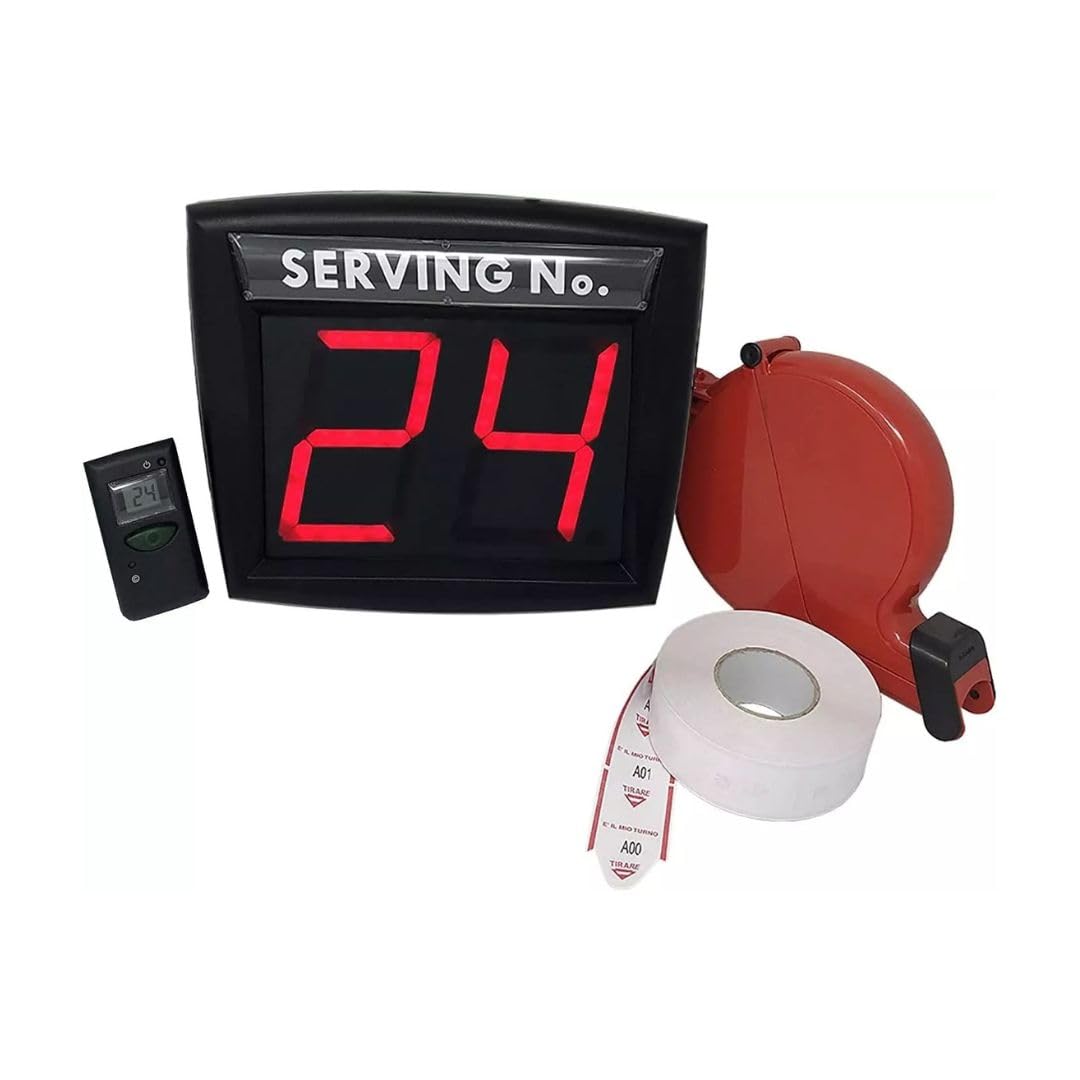 Eliminacode Display LED due cifre + Radiocomando Display + Dispenser con Ticket inclusi - Visore Plug & Play “TURNIX” Sistema Accodamento Sportelli ● IMPRETECH INTERNATIONAL GROUP® ● Made In Italy