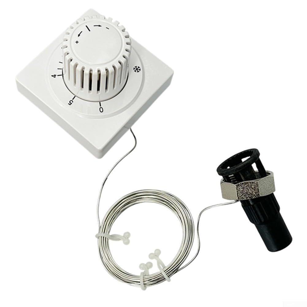 JoyousMall Thermostat Head with Remote Adjustment, Radiator Valve Head Capillary Tube 2000mm for Central Heating Temperature Control TRV(5 meters)