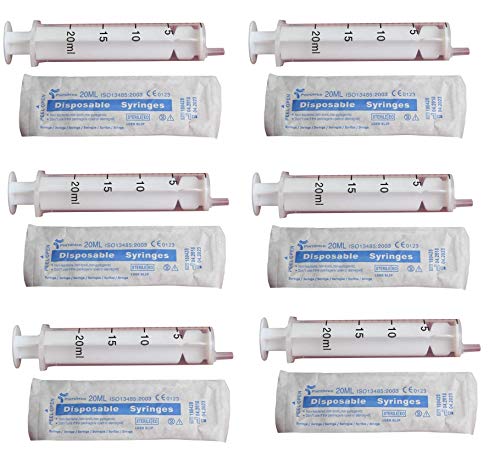 PintoMed Pack Jeringa Desechable Esteril 2 Partes - 6 x 20 ml - Luer Slip - Paquete de 6 unidades Cover