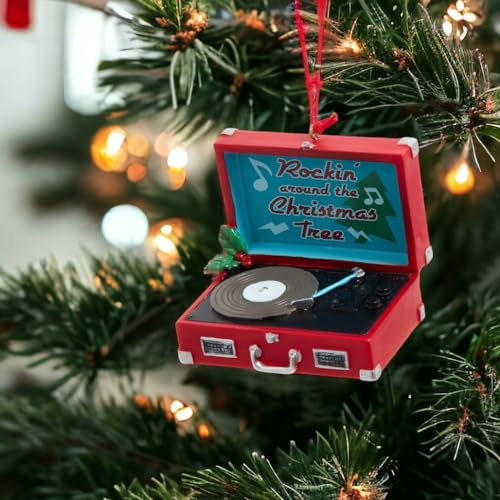 Kurt Adler J8877 Vintage Record Player Christmas Ornament thumb #1