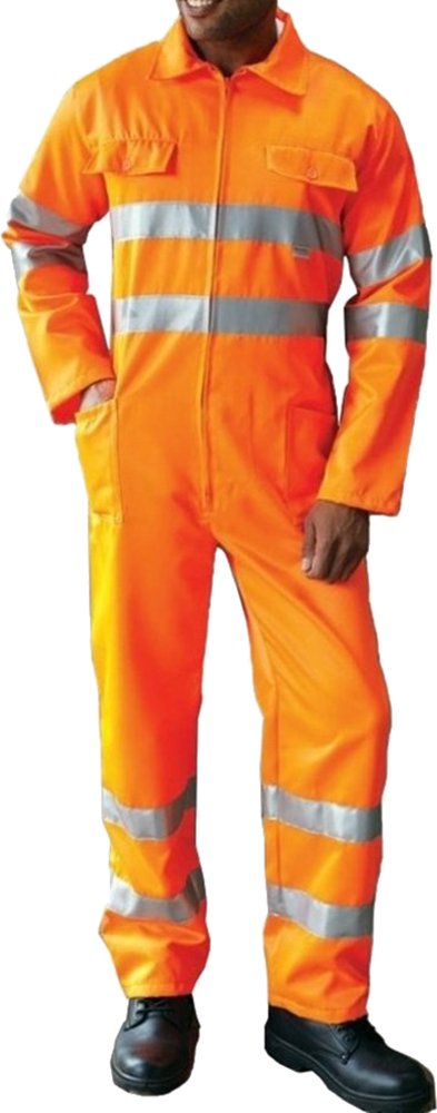 Yoko Hi-Vis Polycotton Overall Herren Workwear Gents Arbeit Kleidung Boiler Suit