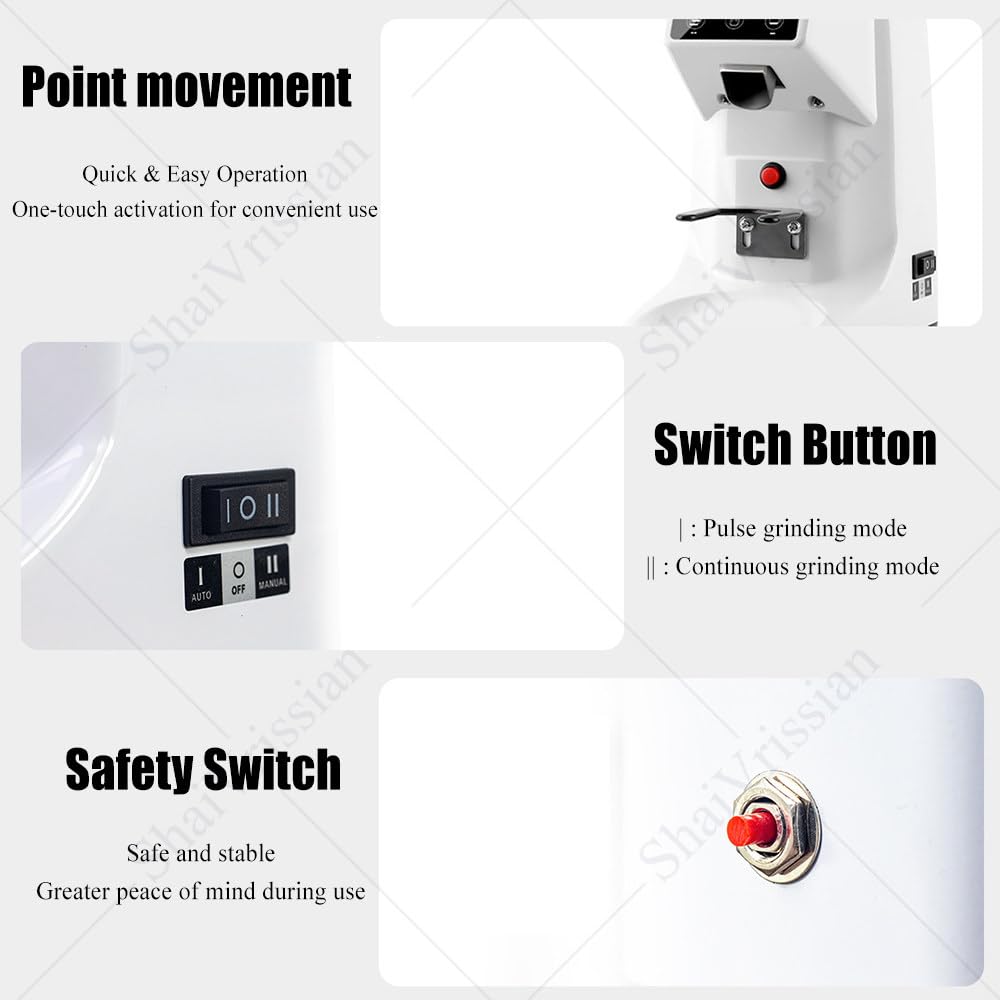 Elektryczny Młynek Do Kawy Z Ekranem Dotykowym I Timerem Black-500g | Płaskie żarna 60 Mm,Pojemność 250/500 G,Do Espresso,Metod Przelewowych I French Press;Do Kawiarni I Użytku Domowego