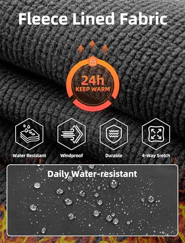 ROCKBROS Calças de ciclismo de inverno masculinas forradas com lã térmica para mountain bike, ajuste