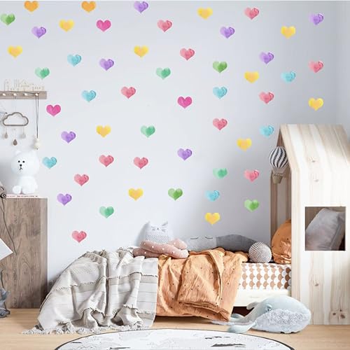 Vinilo Decorativo Corazón Arcoíris para Pared miniatura 5