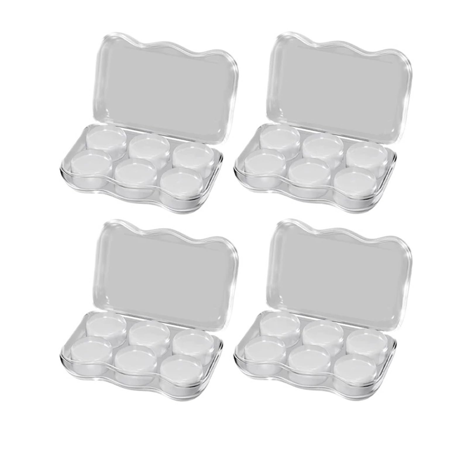 Tapones Oidos Cera de silicona, gel reutilizable con cancelación ruido, resistente al agua, ideal for dormir, volar y nadar(4 Box(24pcs)-Gel)