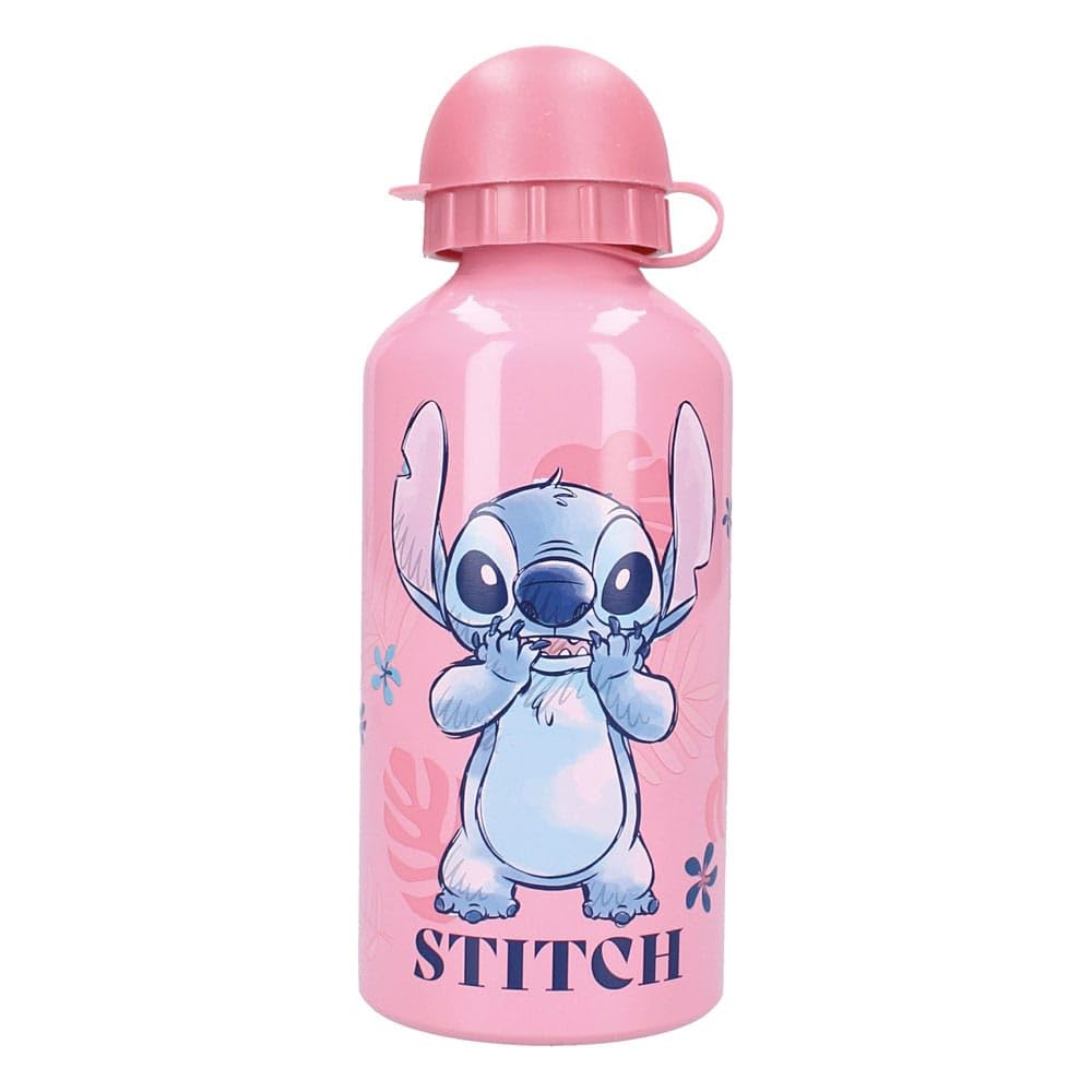 Lilo And Stitch Pink Drinking Bottle 500 Ml Stitch Let's Eat!,
