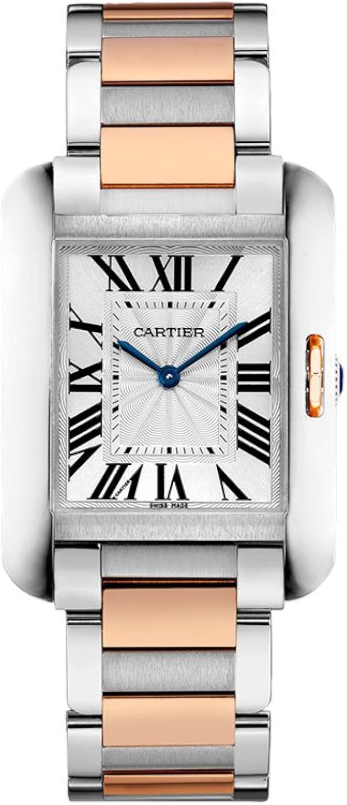 Cartier Tank Anglaise Silvered Flinque 