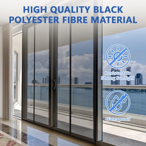 LALAGO Fliegengitter Tür Magnet, 160x210cm, Fliegengitter Balkontür Magnet, Doppeltür, Ohne Bohren, Katzenkrallen Sicher, Stärkere Magneten, Insektenschutz Tür für Balkontür Kellertür Terrassentür