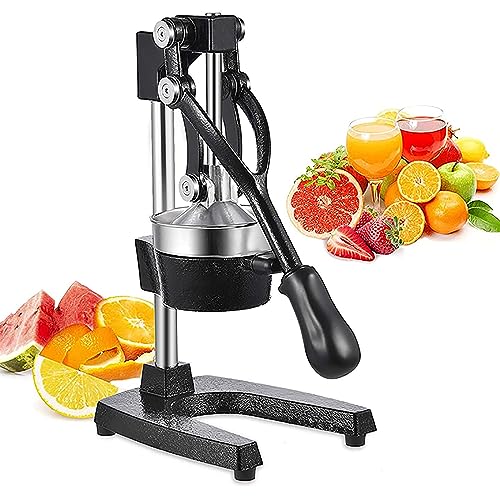JYHHGDS Exprimidor de cítricos Profesional de Hierro Fundido, Prensa Manual de Zumo de Frutas de Alta Resistencia, exprimidor de Zumo de Naranja con Base de Acero Inoxidable y Antideslizante.