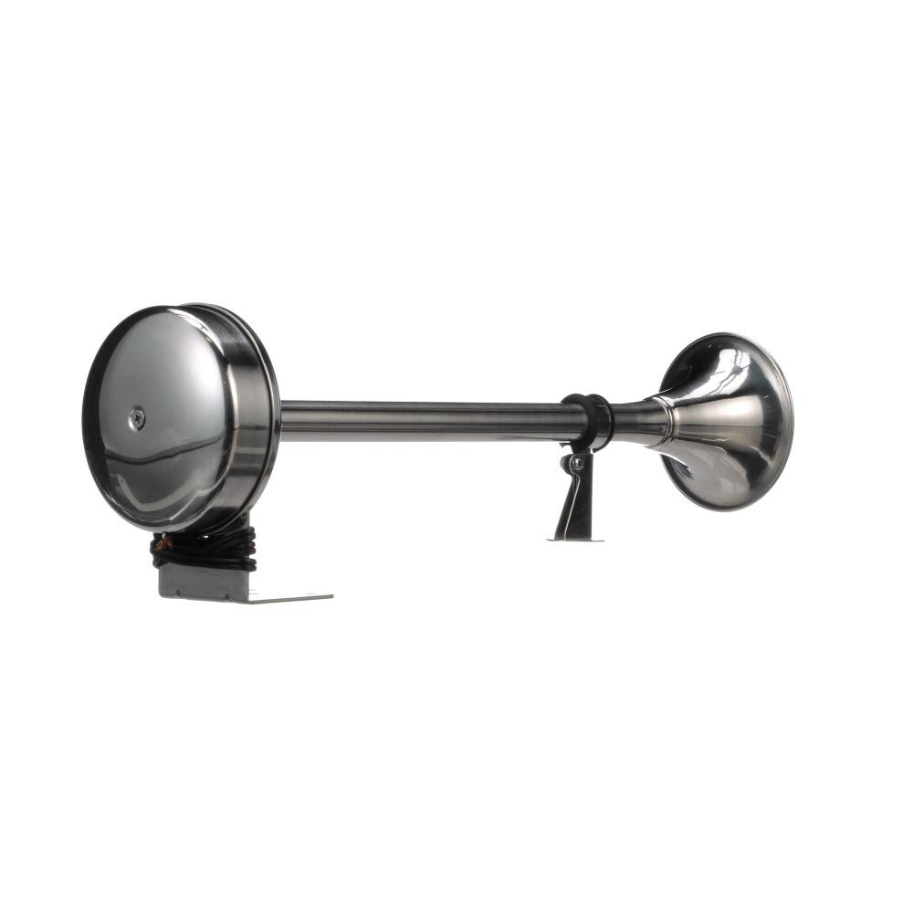 Seachoice New Boat Horn Single Trumpet Stainless 12V Marine 16-3/4 In.