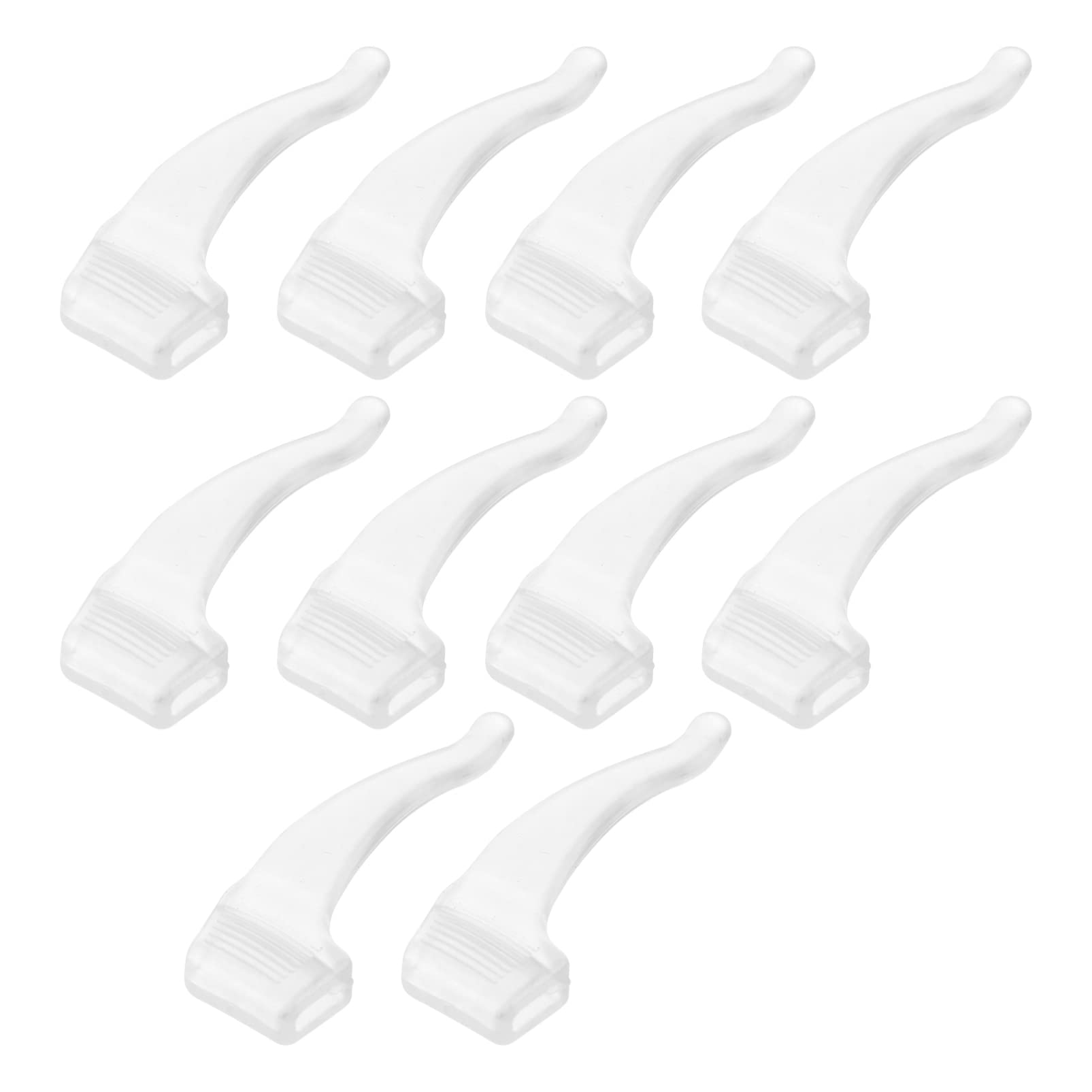 SEWACC Eyeglasses Retainers Silicone Anti- Slip Eyeglass Holder Ear Pads 20 Pairs Comfort Ear Grip Hooks Protectors for Spectacle Sunglasses Glasses Eyewear (Transparent)