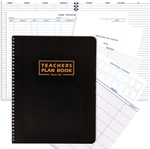 7 Subject Daily Lesson Planner – Teachers Organizer with Seating Chart, Term Program, Test and Notes Pages – 40 Weeks - Form No. 107 - by Imperial Essentials