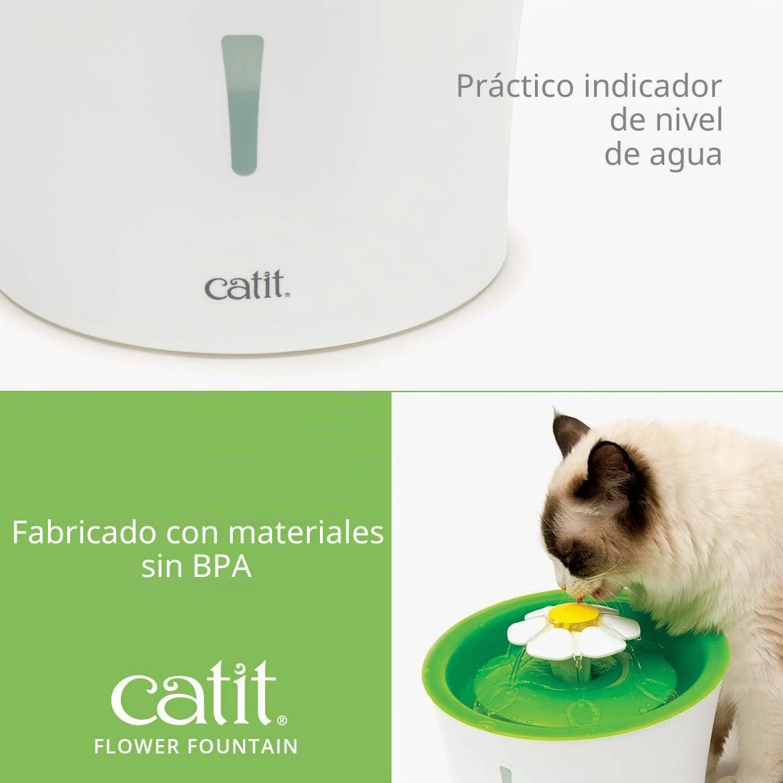 Catit 43742W Bebedero Fuente Flor 3, 3 L
