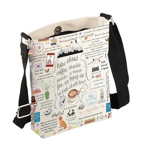 JYTAPP Your Mail Movie Inspired Gifts Kelly Joe Quotes Movie Fans Crossbody Bag Romance Present Comedy Movie Merch (beige)3