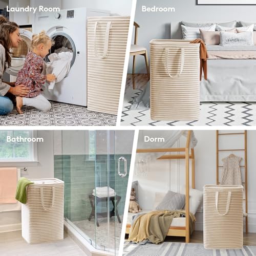 Lifewit 2 Pack Laundry Hamper Large Collapsible Laundry Baskets, Freestanding Waterproof Clothes Hamper with Easy Carry Handles in Laundry Room... - Image 6