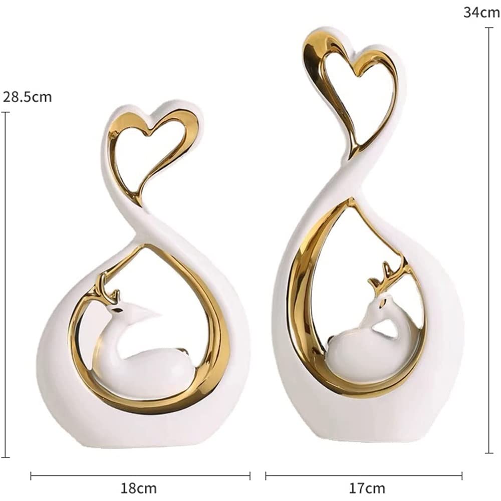 Home Decor Modern Art Abstract Art Statua in Ceramica, Stile Moderno Ornamenti Decorativi for Soggiorno, tavolino da caffè, Desktop for Ufficio