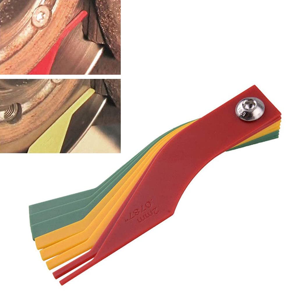 Calibro per pastiglie dei freni, misuratore di spessore 8 in 1 Strumento righello per il rivestimento del tastatore per pastiglie dei freni per autoveicoli