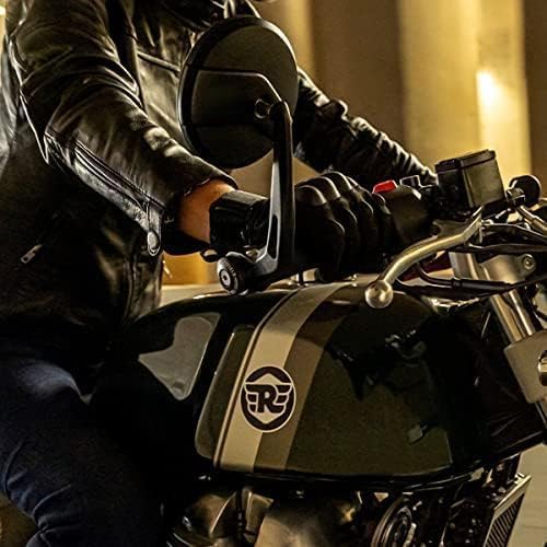 Image of Round Convex Rear View Side Mirrors Compatible For RE Classic Reborn | Continental GT | Interceptor | Meteor | Hunter | Super Meteor etc.