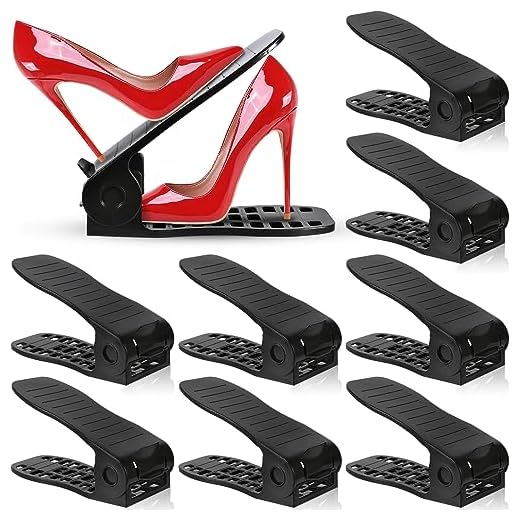 Organizer Scarpe Impilabile Nero - 10 Pezzi