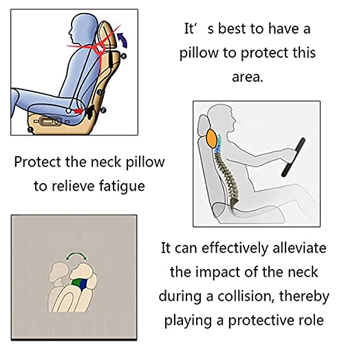 Image of Sexysamba Car Headrest Pillow,Cartoon Neck Pillow for Car,Comfortable Soft Car Seat Pillow for Driving,Head Rest Cushion,Cute Neck Pillow for Travelling and Home 2Pcs (Red)