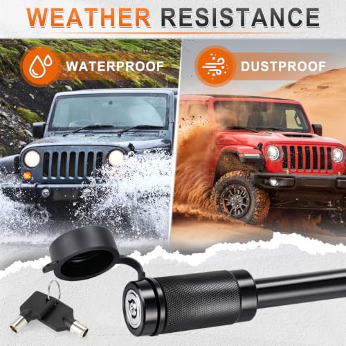 Image of JUSTTOP Trailer Hitch Receiver Pin Lock,5 /8 inch Dia 4.6 inch Long Pin Trailer Lock for Class III IV Ⅴ 2 inch,2-1 /2 inch and 3 inch Receiver,Tow Hitch Pin Lock with 4 Anti-Rattle Rubber O-Rings