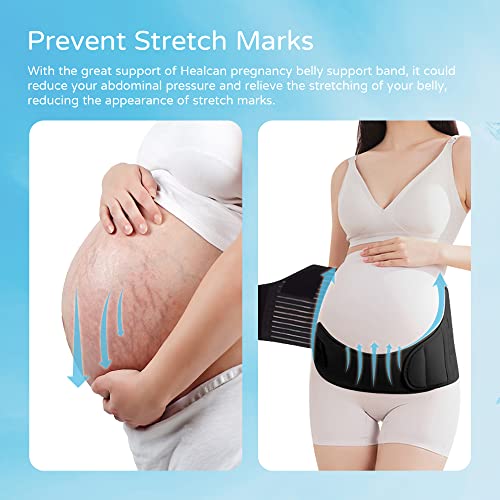 Maternity Band, Pregnancy Belly Support Belt, Breathable Belly Support Brace For Abdomen, Pelvis, Waist & Back Pain, Lightweight Abdominal Binder, Adjustable 3-In-1 Maternity Belt For All Stages Of Pregnancy, Fit Ab 46''-57.2'', Xxxl, Black #TOP2