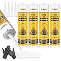 RVSHARK RV Roof Sealant 4 Pack, Self-Leveling Lap Sealant - White Waterproof Flexible Caulk RV Sealant for Camper Trailer Roof Maintenance Repair
