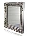 Produktbild elbmöbel 32x27x3cm rechteckiger Wand-Spiegel, handgefertigter Vintage-Antik-Rahmen aus Holz, Silber, inkl. Befestigung