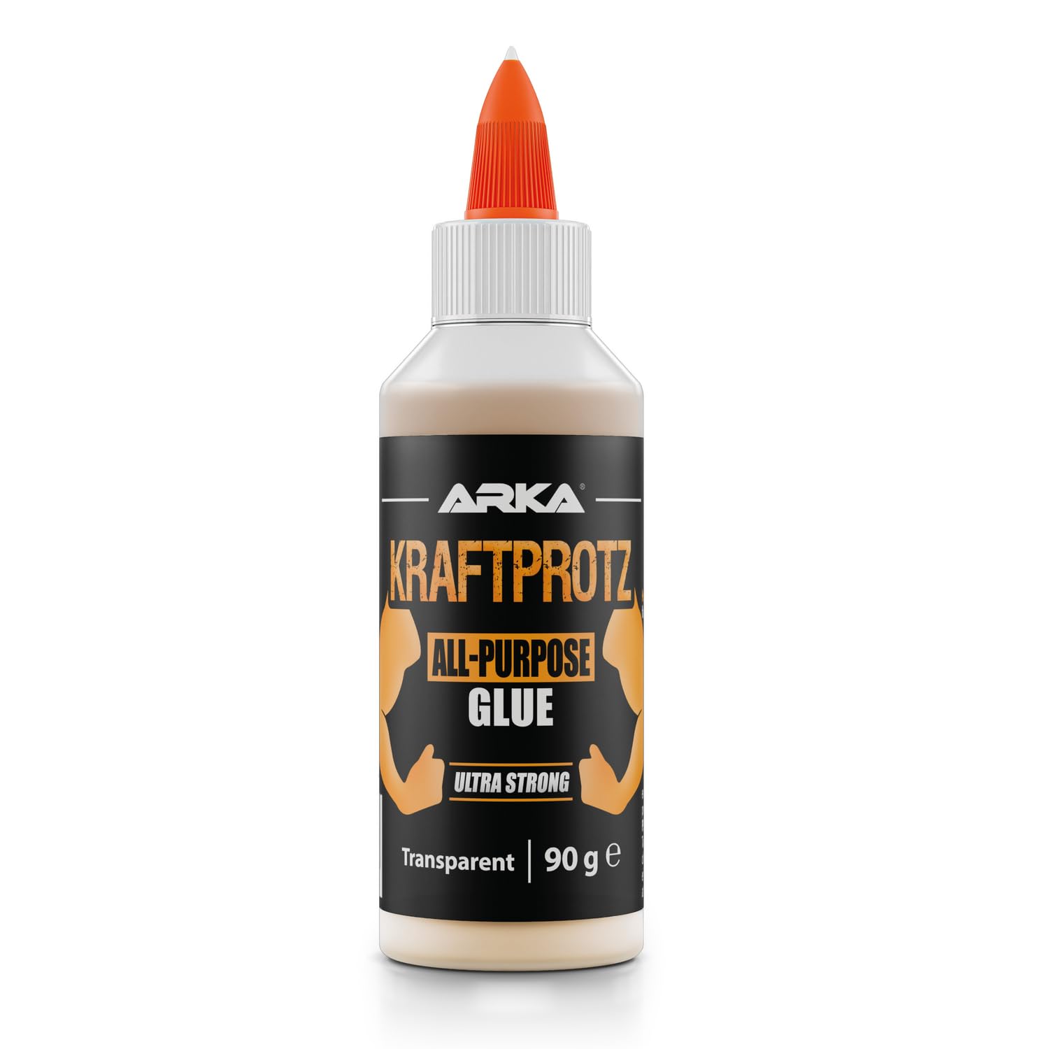 All-purpose glue – ARKA KRAFTPROTZ 100 ml – glue instead of nails – super strong & fast-drying – transparent & waterproof – for wood, plastic, textile, metal, paper & household repairs – flexible