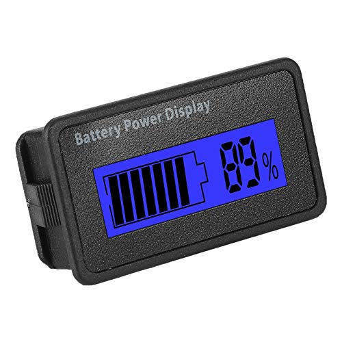 Lazmin batterijcapaciteitsweergave, 12-48V universele batterij LCD batterijcapaciteitsweergave tester voltmeter, blauwe… - Afbeelding 6