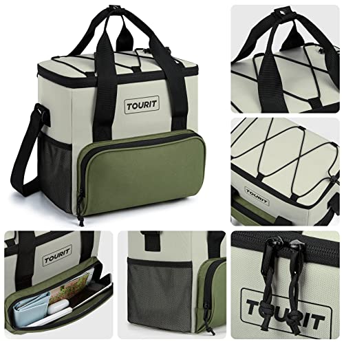 Image of TOURIT Small Soft Cooler Bag Insulated, 24 /35 /46-Can Lunch Cooler Bag, Ice Chest, 14.6 /24 /32L Leakproof & Portable Coolers for Picnic, Beach, Camping, Work, Travel, Trip