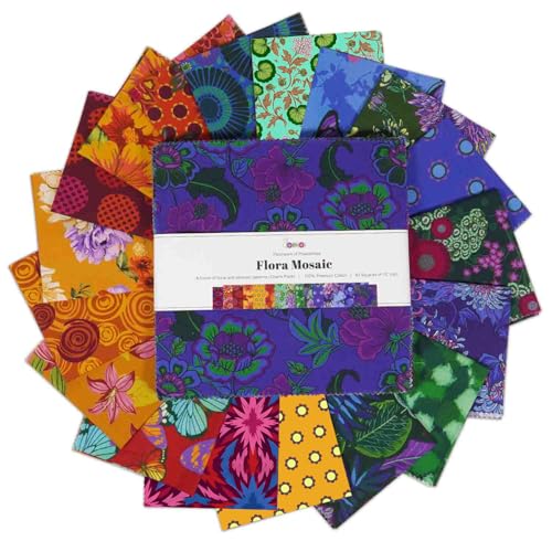 Carrés de tissu en coton Soimoi pour matelassage et patchwork créatif 25x25 cm