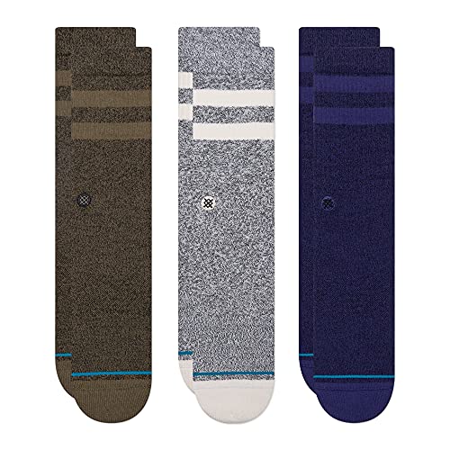 Stance Casual Cotton Crew Joven Socks 3-Pack, Cotton Blend and Cushioning Arch Support