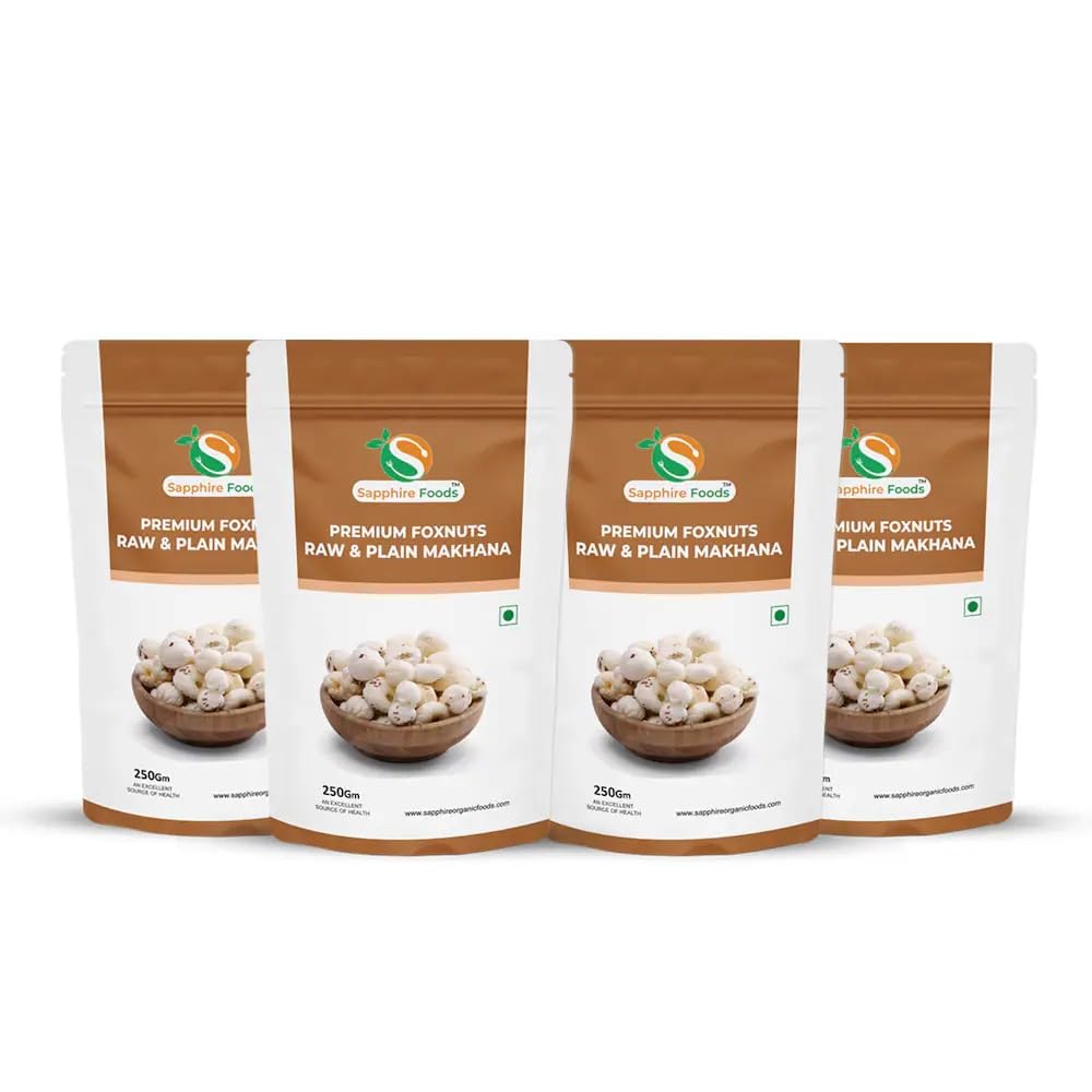 See full amazon price history chart for SAPPHIRE FOODS 1Kg Raw and Plain Foxnuts Makhana | Ready to eat Healthy Gorgon nuts, MSG Free | Antioxidant, Rich in Calcium, Protein, Fiber (Premium Makhana : 1kg) SAPPHIRE FOODS 1Kg Raw and Plain Foxnuts Makhana | Ready to eat Healthy Gorgon nuts, MSG Free | Antioxidant, Rich in Calcium, Protein, Fiber (Premium Makhana : 1kg) (B0CWV4MNL7) Amazon Price History, Amazon Price Tracker