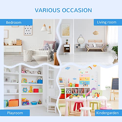 Homcom Kids Storage Cabinet Anti-Toppling Design With 3 Tiered Shelves For Ample Space And Organization, 35.5" H, Grey #TOP4