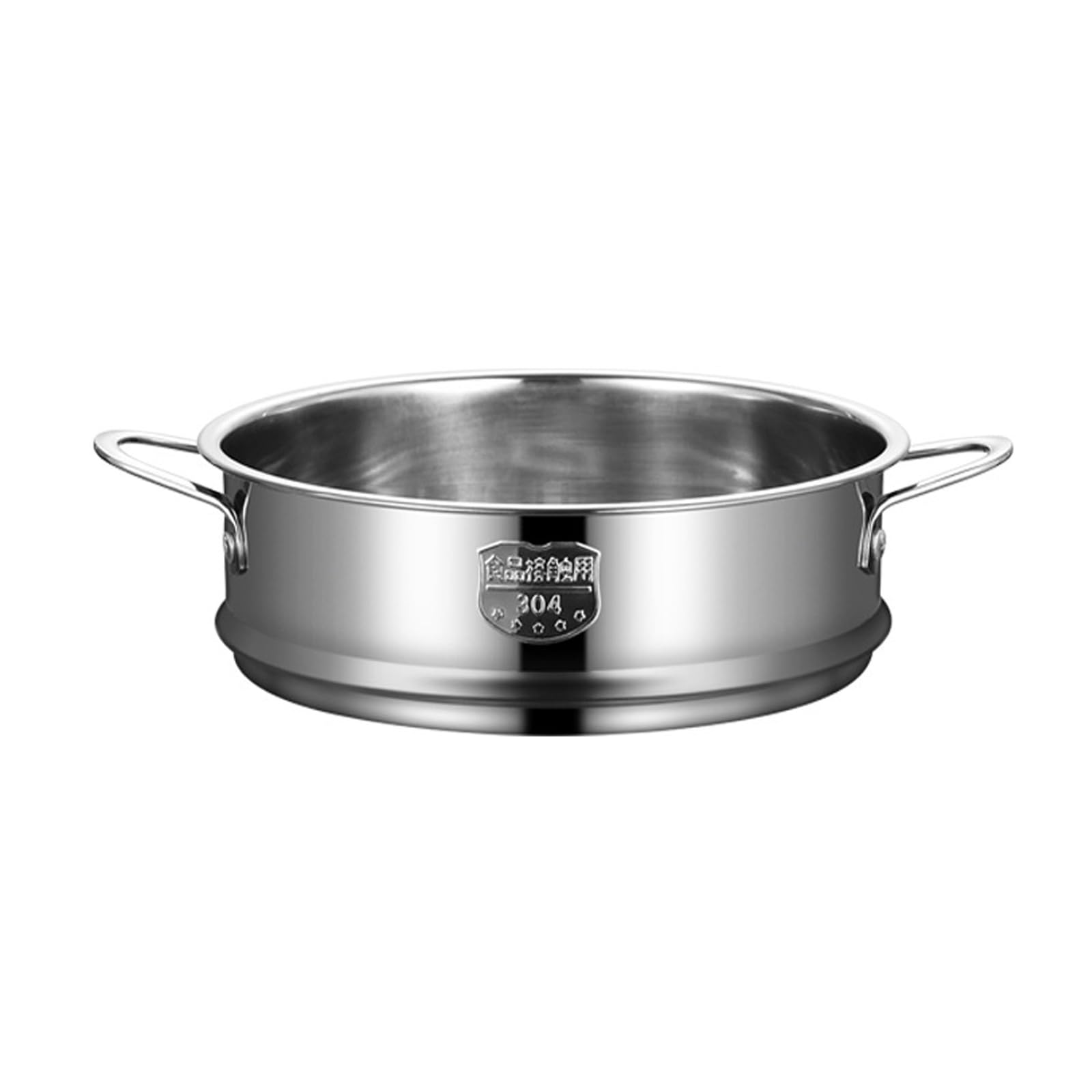 BinaryABC Stainless Steel Steamer Dumpling Steamer Food Steamer Basket Veggie Steamer Basket Rice Noodle Roll Steamer Insert Pot,20cm