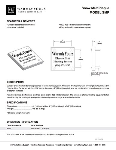 Warmly Yours Snow Melting Plaque