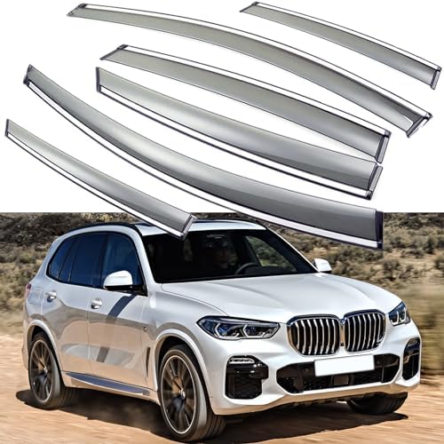 SPEEDLONG 6Pcs Window Visor Vent Shade Deflector Sun Rain