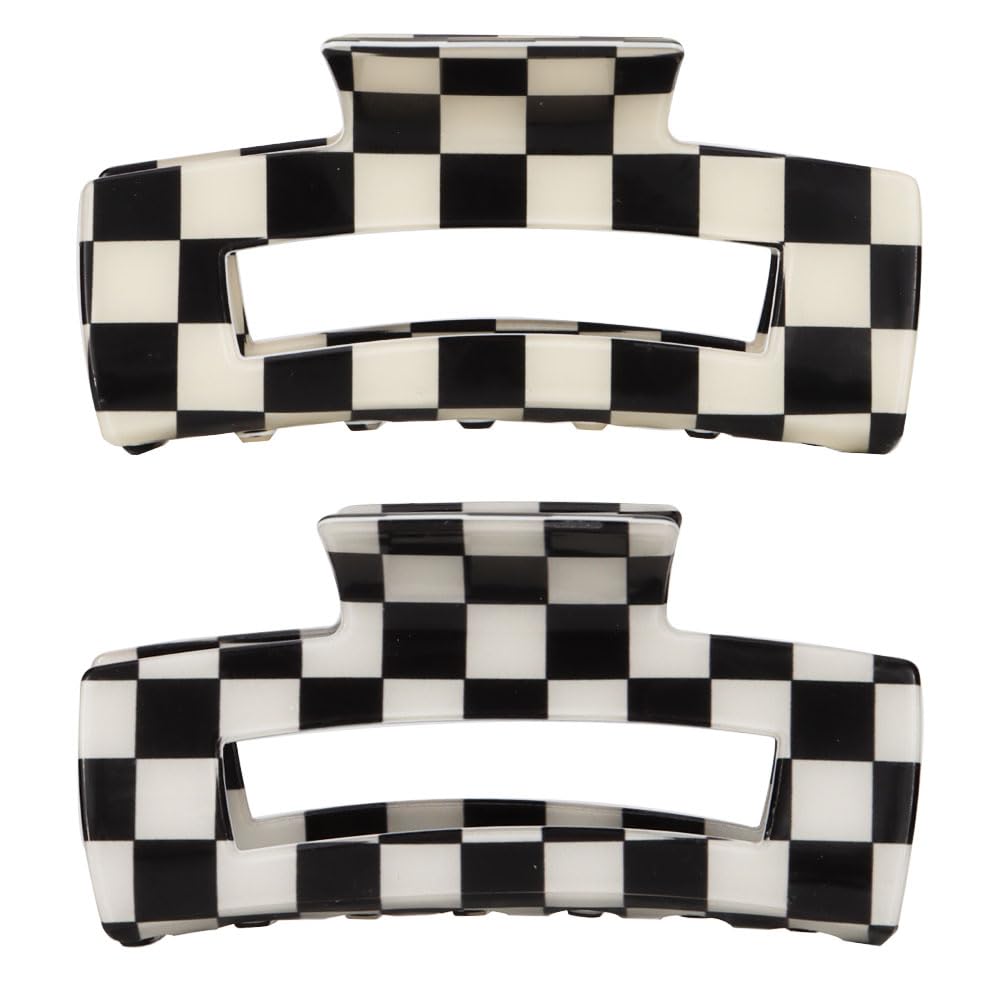 Chess Board Hair Clips for Women Large Size 4 In Cute Claw